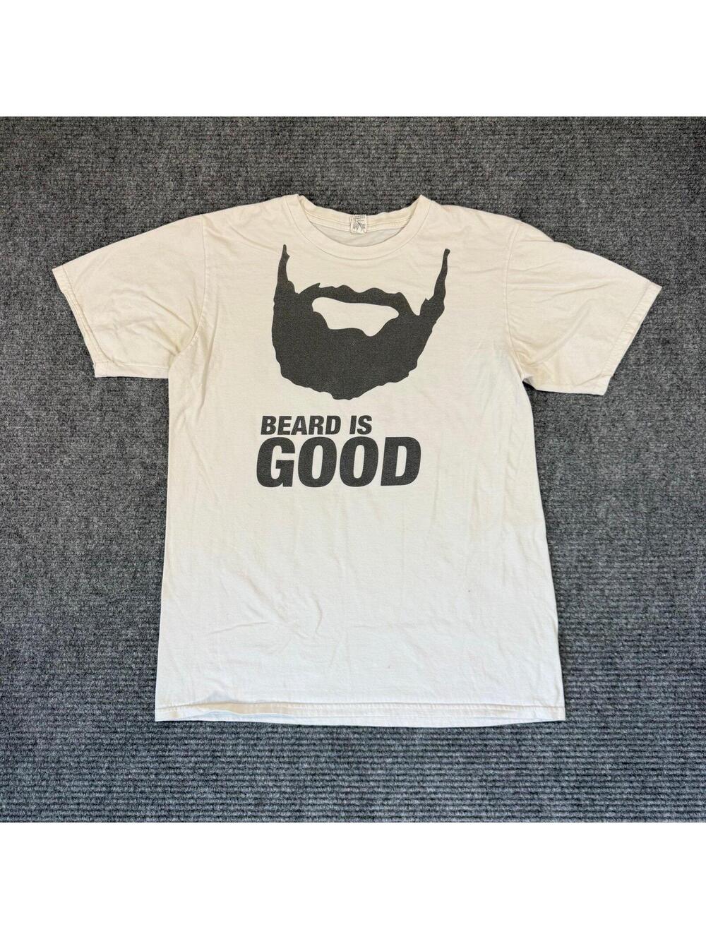 Beard Is Good Beer Shirt Rogue T-Shirt Tee Shirt White Black Size Medium
